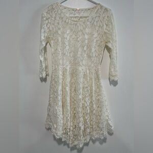 Dress FREE PEOPLE Lace Fully Lined Sweetheart Cream Ivory Size 4